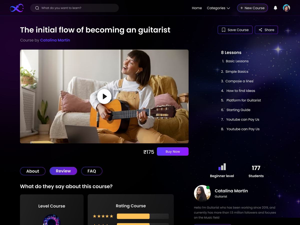 Talentverse course detail screen