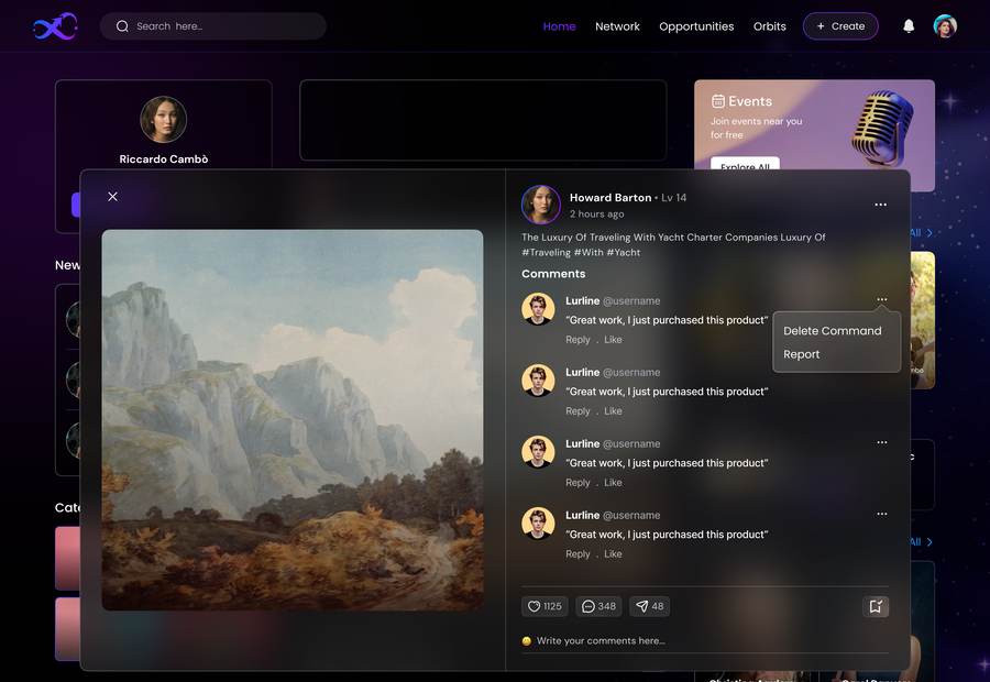 Post detail — comments & moderation