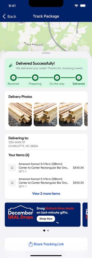 Delivered, with proof photos