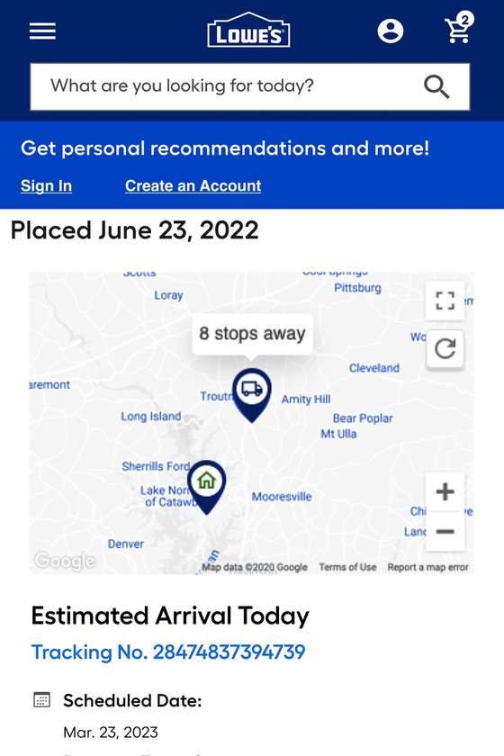 Live order tracking — old_web