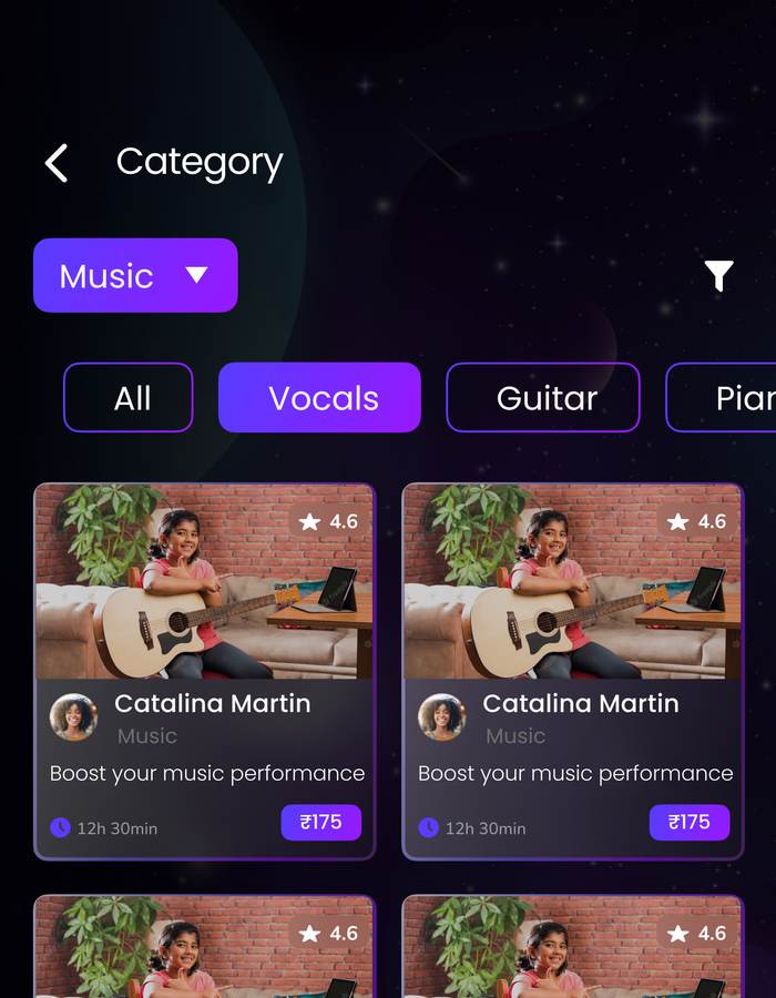 Course library — mobile