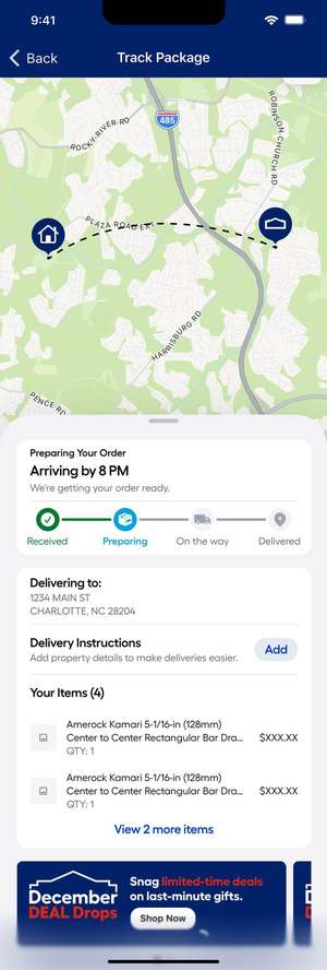 Preparing your order