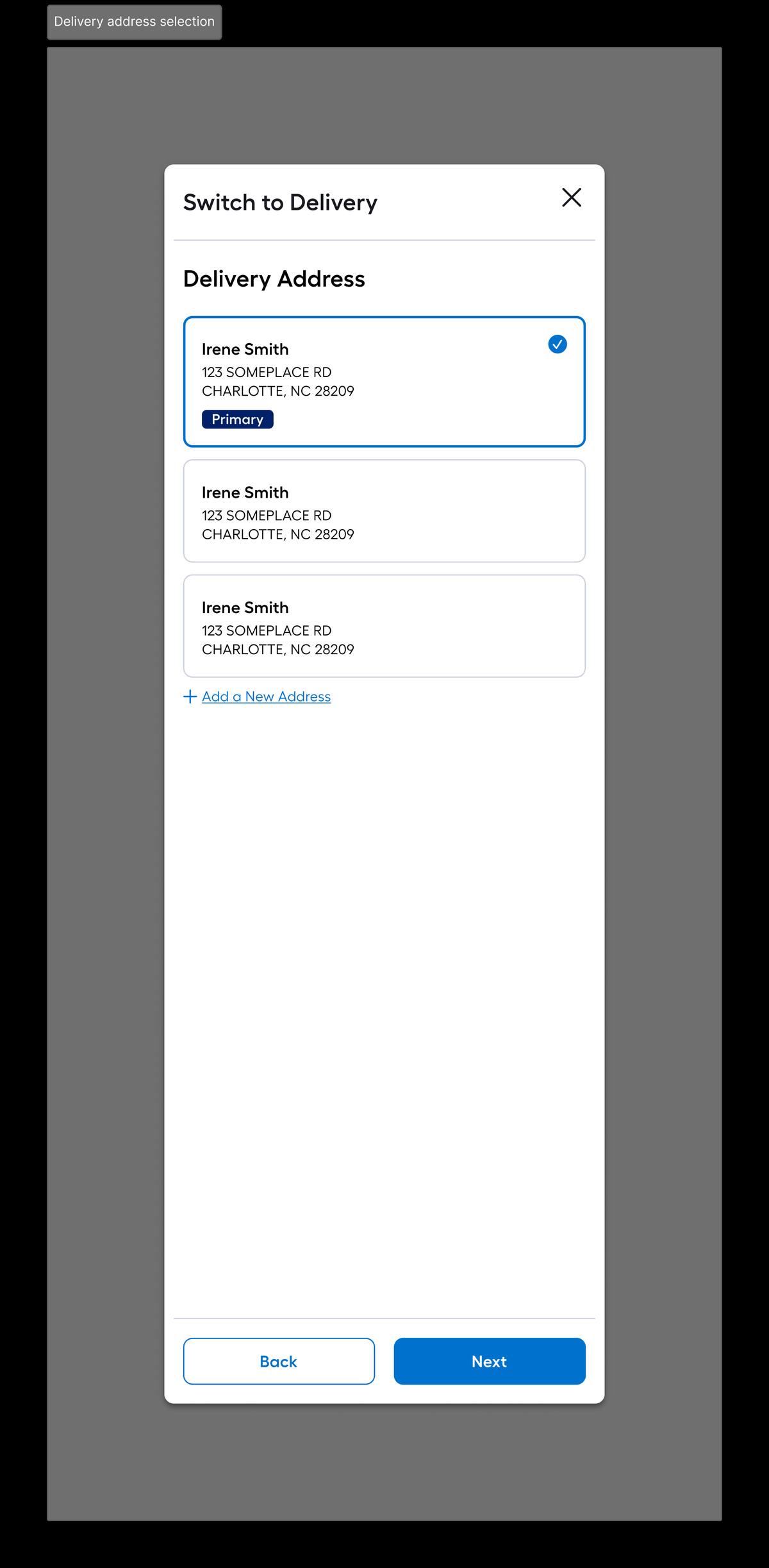 Talentverse fulfillment — address
