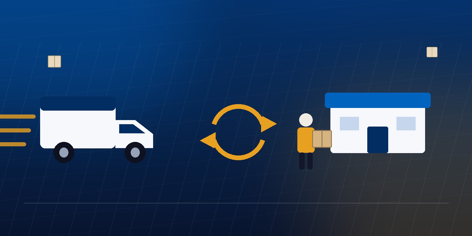 Delivery truck and in-store pickup, connected by a switch